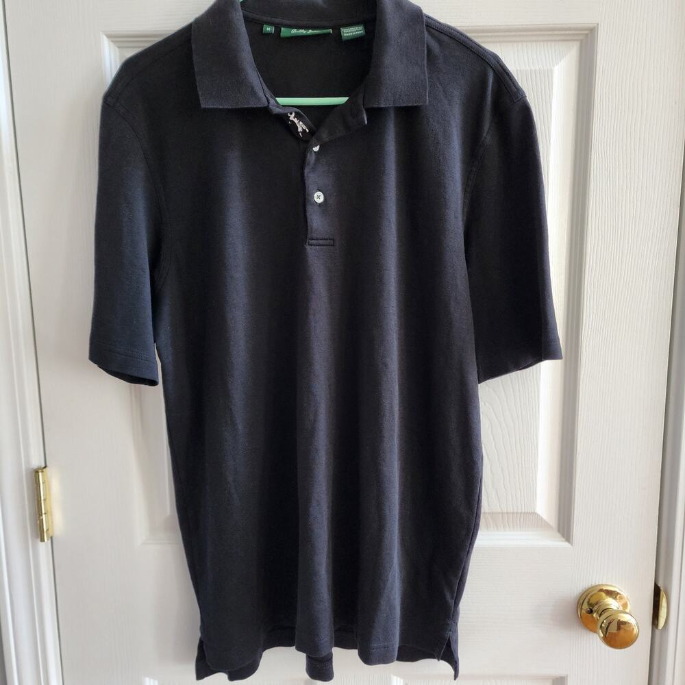 Bobby Jones Black Pima Cotton Polo Shirt Made in Peru Size M